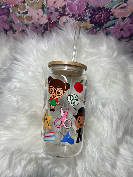 El Chavo Del Ocho Characters Glass Cup