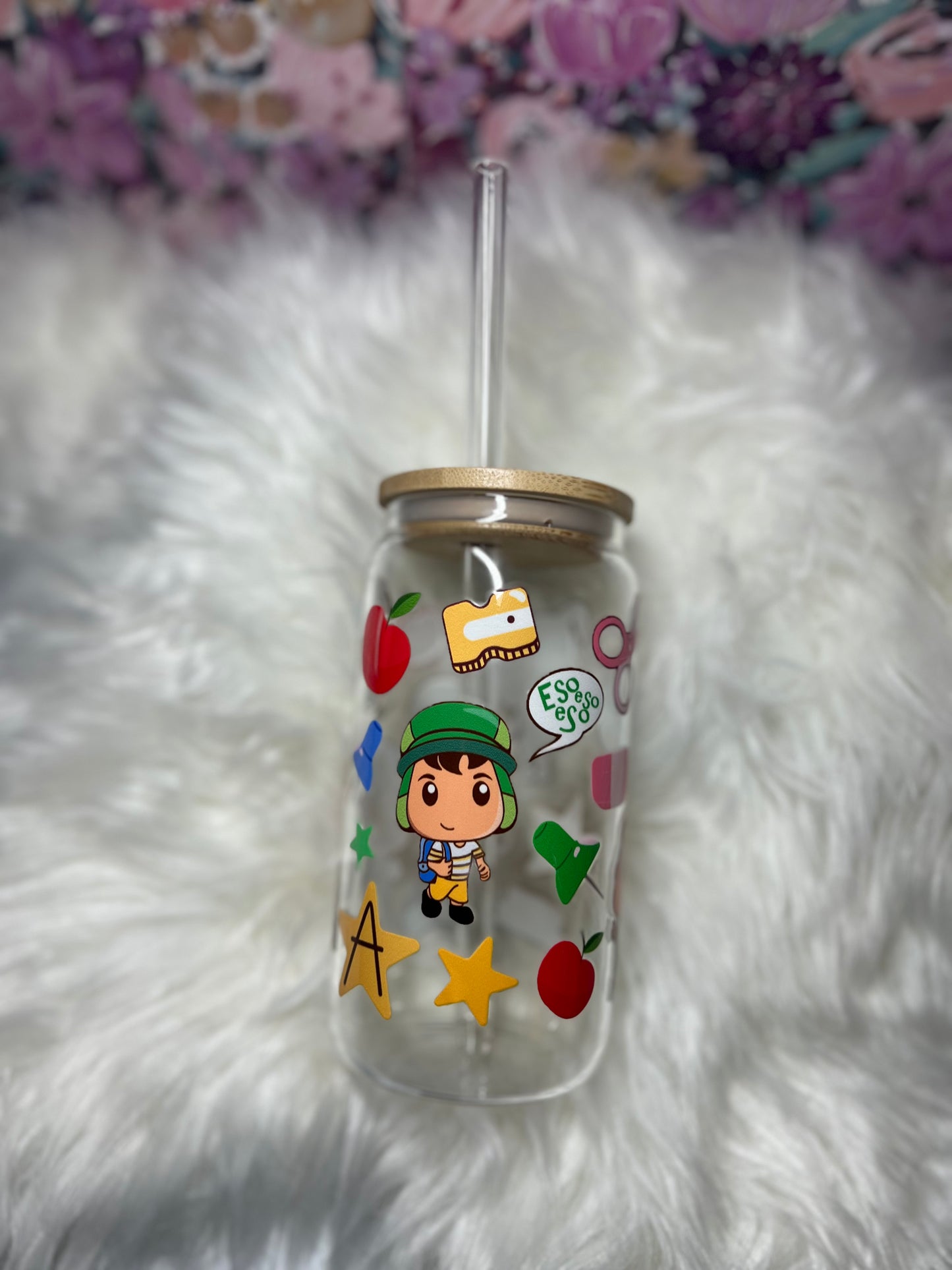 El Chavo Del Ocho Characters Glass Cup