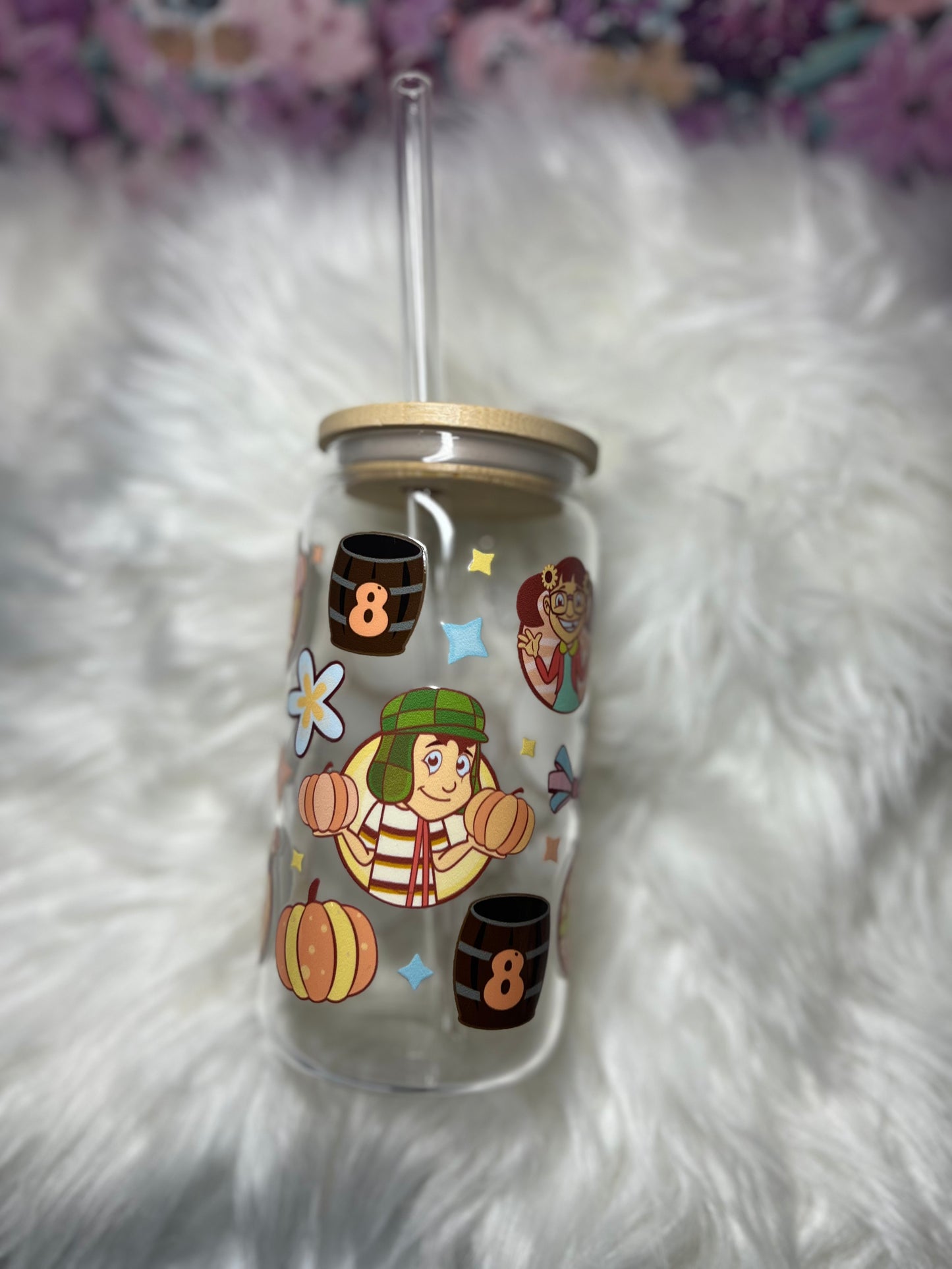 El Chavo Del Ocho Fall Themed Glass Cup